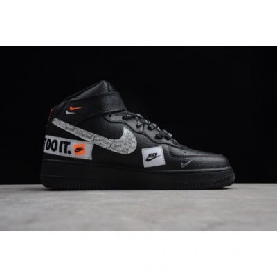 Nike Air Force 1 Mid Siyah / Turuncu Kaykay Ayakkabı Türkiye - QOVFU354